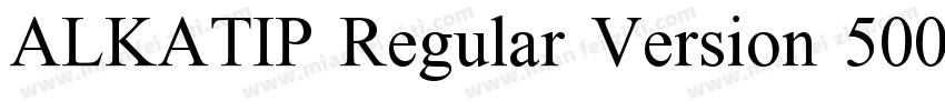 ALKATIP Regular Version 500 Novemb字体转换